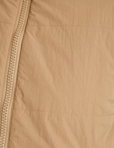 Doudoune r&eacute;versible effet polaire taupe femme