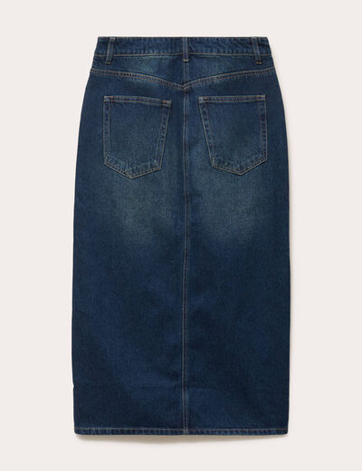 Jupe crayon taille standard bleu fonc&eacute; femme