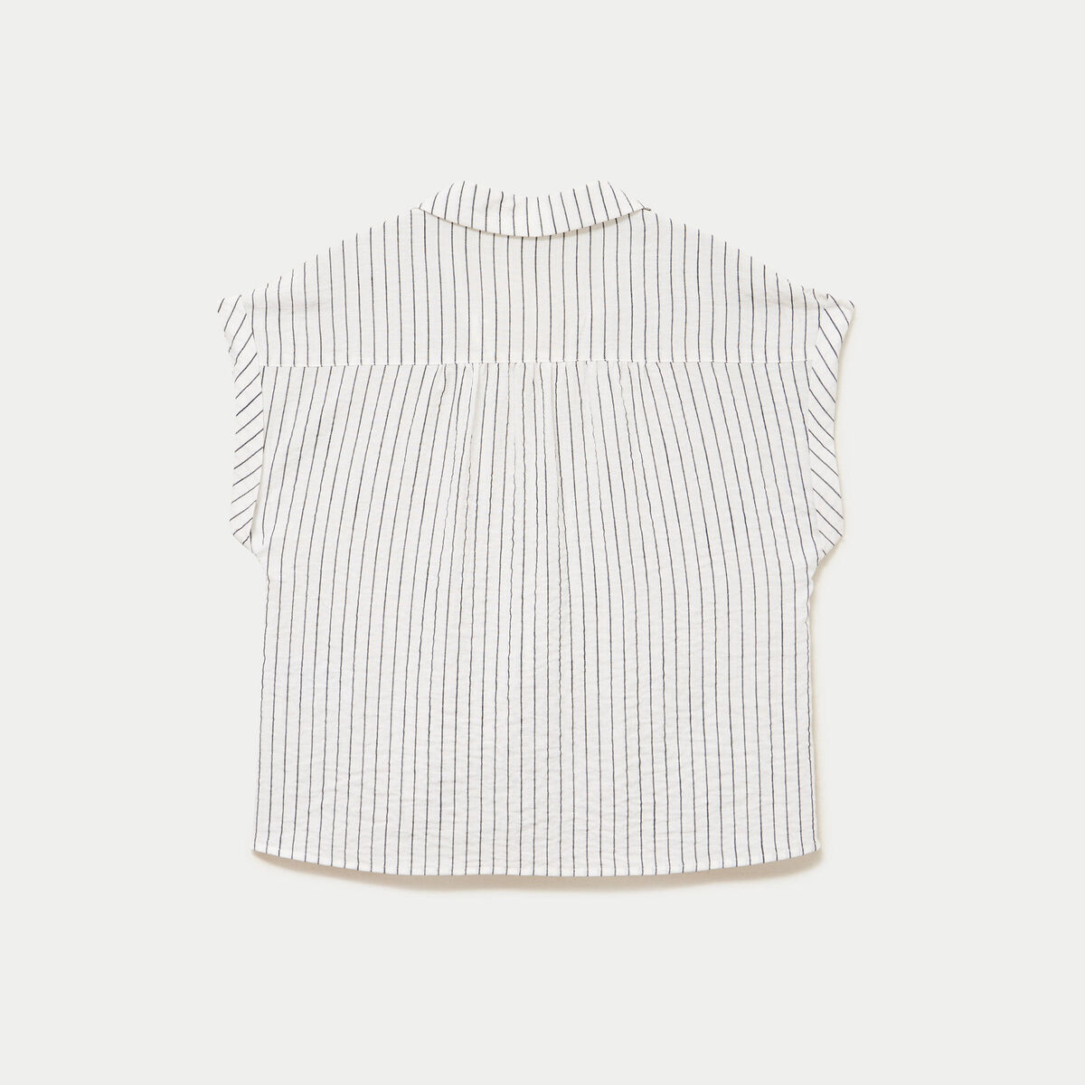 Blouse sans manches col v blanc femme