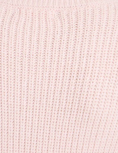 Pull manches longues brillant rose clair femme