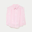 Chemise sans manches col classique rose femme