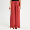 Pantalon large fluide vieux rose femme