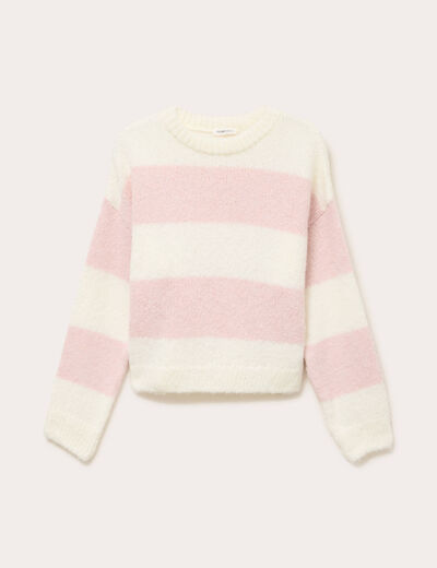 Pull manches longues ecru femme