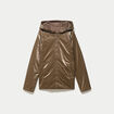 Parka r&eacute;versible &agrave; capuche taupe femme