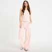 Pantalon large rose femme