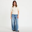 T-shirt col rond manches courtes ecru femme