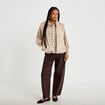 Veste r&eacute;versible sans manches beige femme