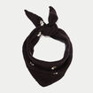 Foulard avec broderie marron fonc&eacute; femme