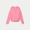Gilet manches longues rose vif femme
