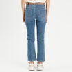 Jean bootcut cropped taille haute denim double stone femme
