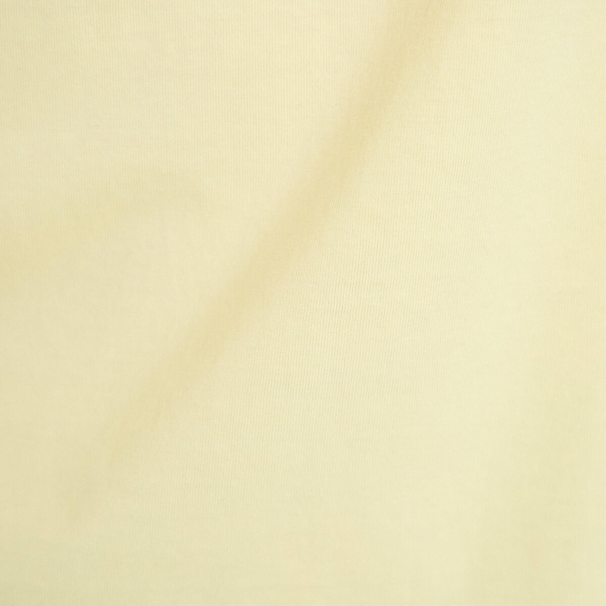 T-shirt col rond manches courtes jaune pastel femme