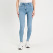 Jeans skinny taille haute denim bleach femme