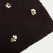 Foulard avec broderie marron fonc&eacute; femme