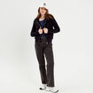 Gilet &agrave; capuche zipp&eacute; bleu marine femme