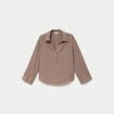 Blouse manches longues marron clair femme
