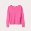 Pull avec col en V rose femme