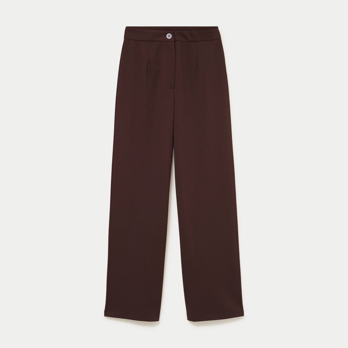 Pantalon large marron fonc&eacute; femme