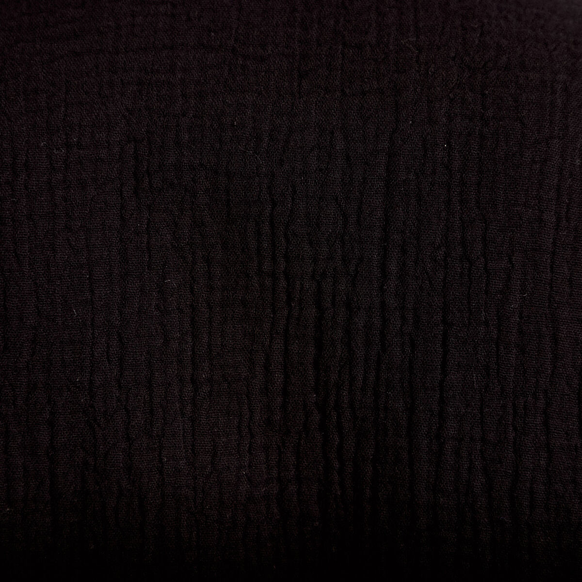 Chemise manches 3/4 noir femme
