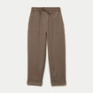 Jogging jegging en maille taupe femme