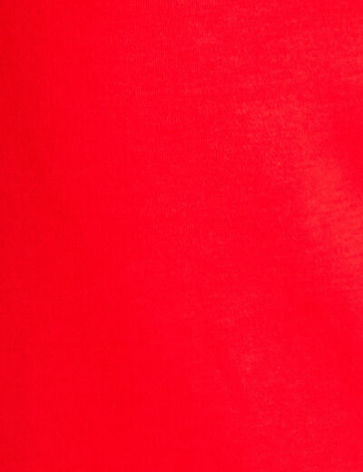 T-shirt col rond sans manches rouge femme