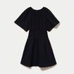 Robe courte &eacute;vas&eacute;e manches courtes noir femme