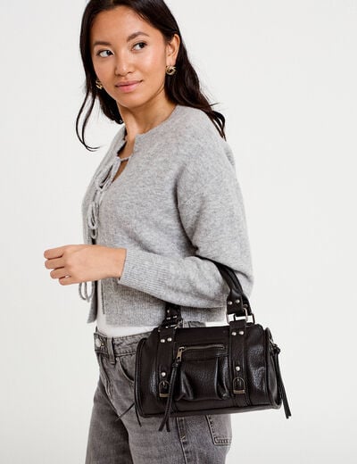 Sac port&eacute; main noir femme