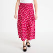 Jupe longue fluide rose cerise femme