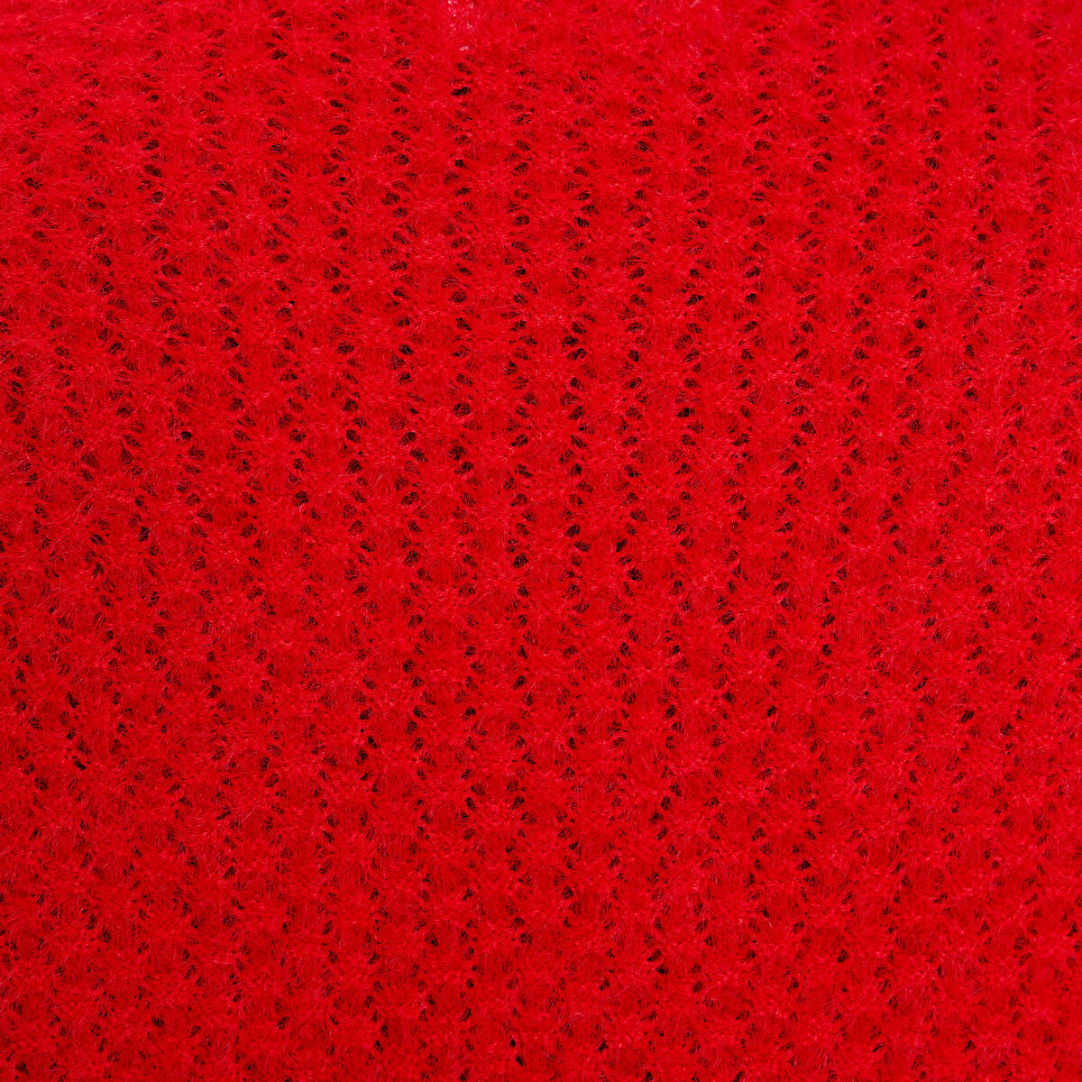 Pull col v manches longues rouge femme