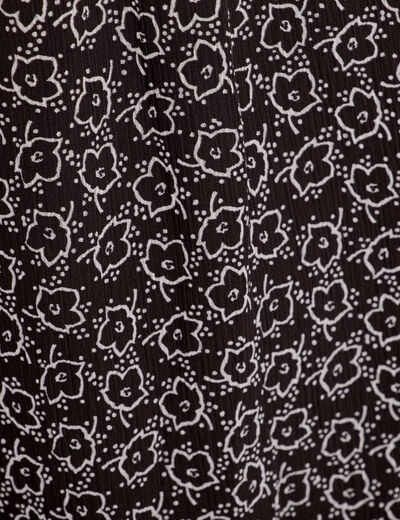 Robe &eacute;vas&eacute;e manches courtes noir femme