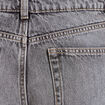 Jean wide leg taille basse denim gris femme