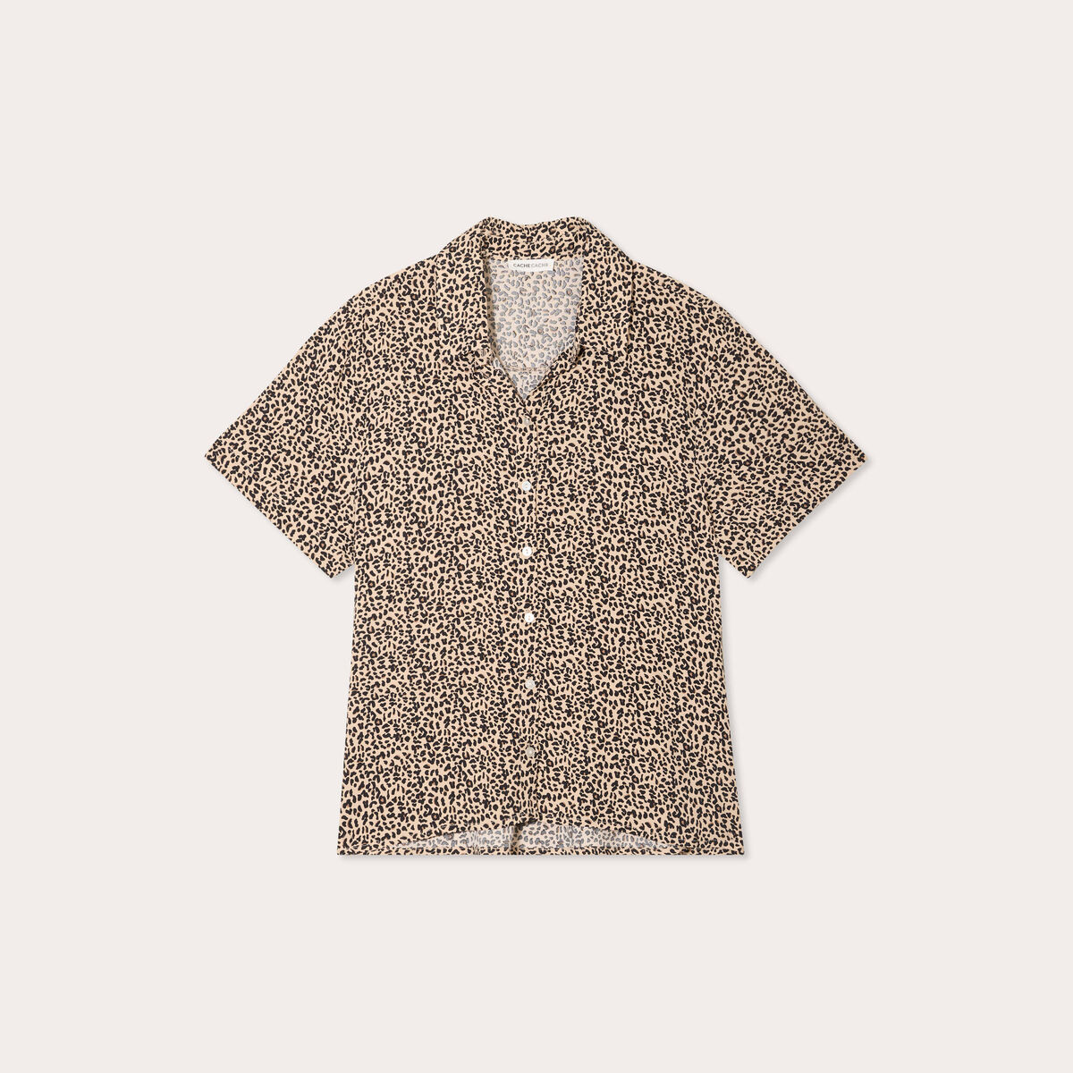 Chemise manches courtes ecru femme