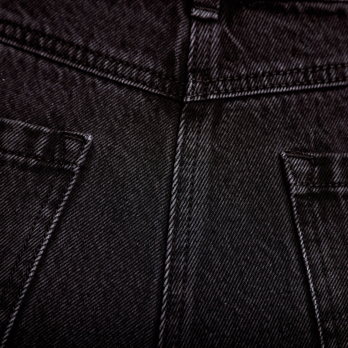 Short en jean 5 poches denim noir femme