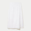 Jupe longue &eacute;vas&eacute;e pliss&eacute;e blanc femme