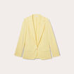Veste blazer cintr&eacute;e jaune clair femme