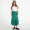 Jupe longue &eacute;vas&eacute;e vert femme
