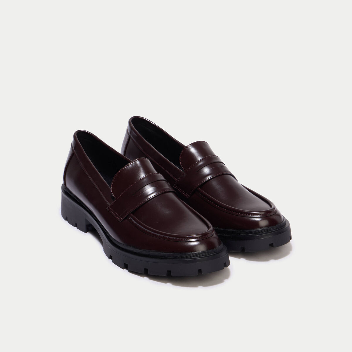 Mocassins bordeaux femme