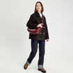 Manteau bouclette boutonn&eacute; noir femme