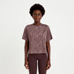 T-shirt col rond manches courtes violet femme