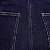 Jean wide leg cropped taille haute denim brut femme