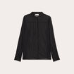Chemise voile plumetis brillant noir femme