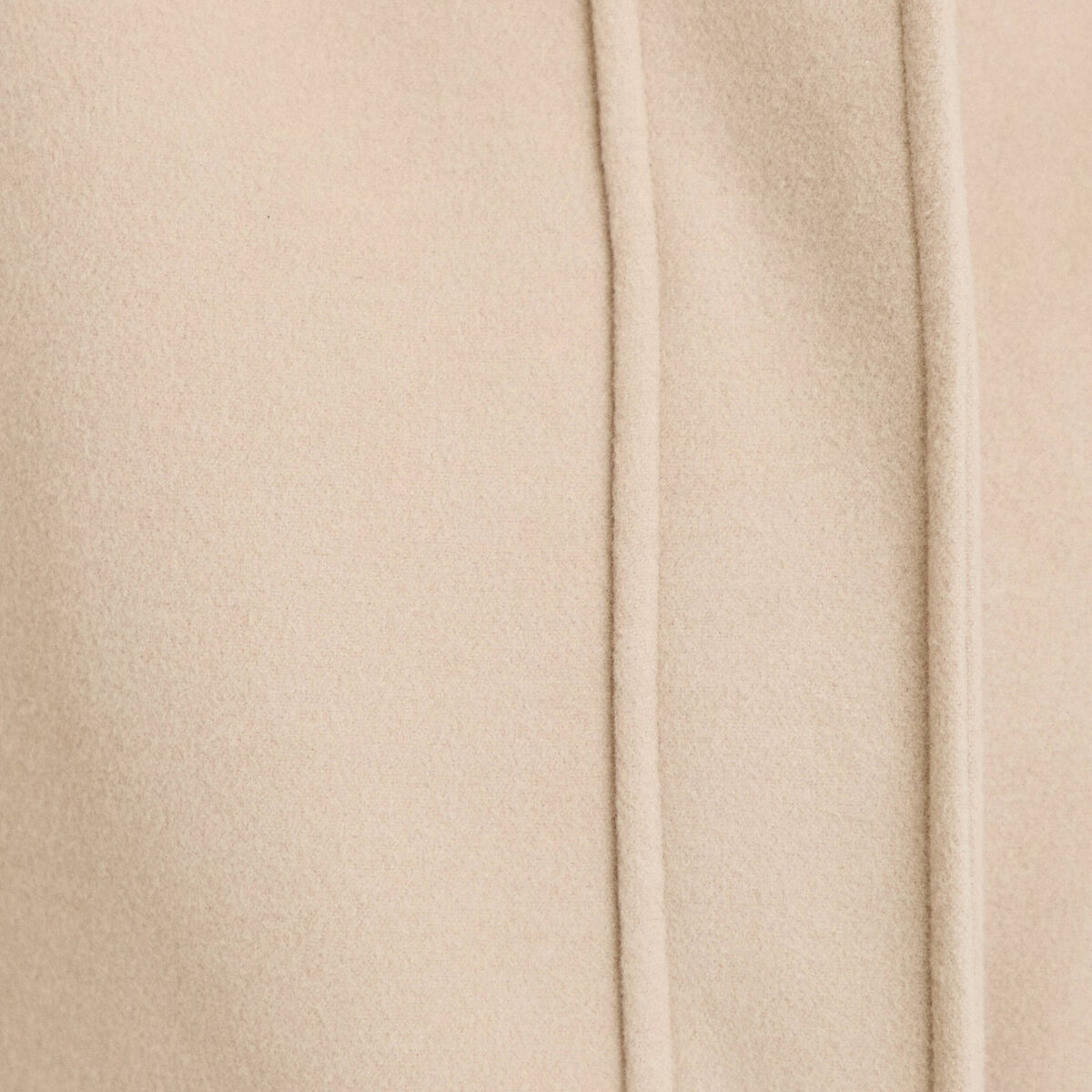 Manteau mi-long &agrave; capuche beige femme