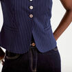 Veston sans manches bleu femme