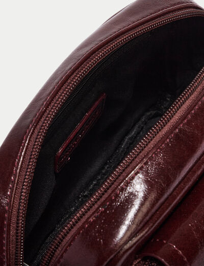 Sac similicuir bordeaux femme