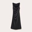 Robe longue fils m&eacute;tallis&eacute;s noir femme