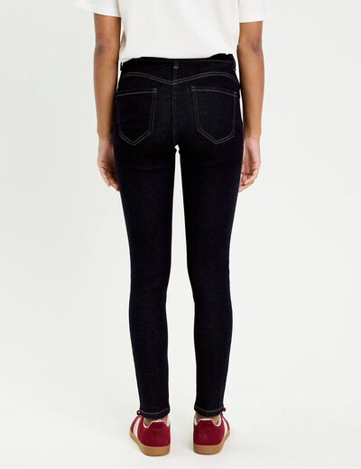 Jean skinny push-up taille standard denim brut femme