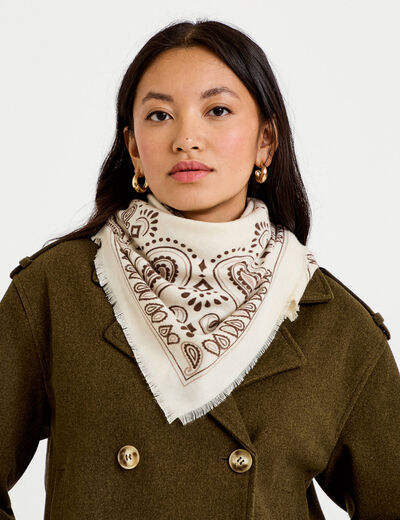 Foulard ecru femme