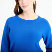 Pull manches longues bleu electrique femme