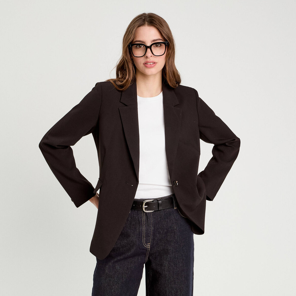 Veste esprit blazer noir femme