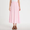 Jupon &eacute;vas&eacute; longueur 3/4 rose femme