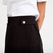 Jupe-short en maille avec boutons noir femme